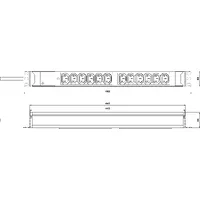 Ограничитель перенапряжения УЗИП SALTEK RACK-PROTECTOR-EURO-X12-1U thumb-2