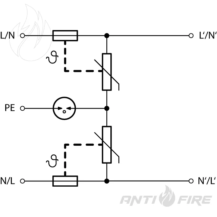 Обмежувач перенапруги ПЗІП SALTEK SP-T2+T3-320/Y-CLT-LED  (фото 3)