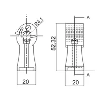 Тримач дроту d8-10мм, пластиковий, коричневий (ND2100 1) ДКС Jupiter thumb-3