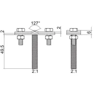 Тримач прута d8-10мм, М8х45мм, сталь оцинкована (ND2402) ДКС Jupiter thumb-2