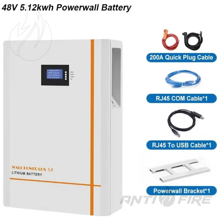 Настінний LiFePO₄ акумулятор Vaburn 51,2V 200Ah, 10,24 кВт·год  (фото 4)