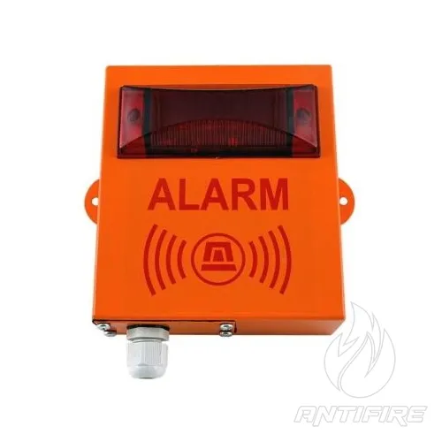 Оповіщувач пожежний звуковий, з функцією візуального світлового індикатора "Гермет-1" 