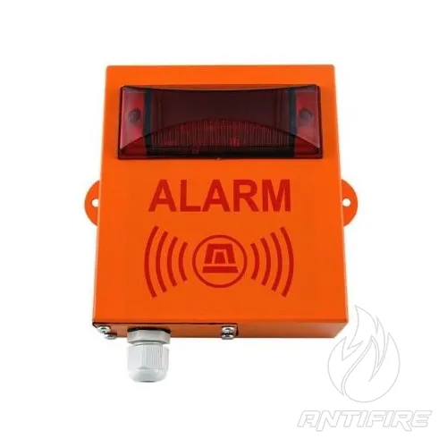 Оповіщувач пожежний звуковий, з функцією візуального світлового індикатора "Гермет-2" 