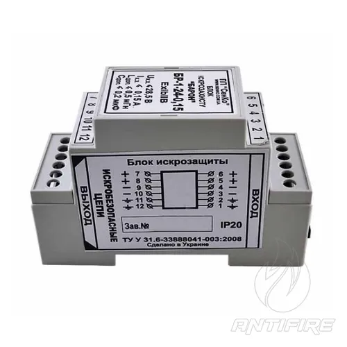 Блок іскрозахисту "БАРОН" типу БР-1М-24-0,15 
