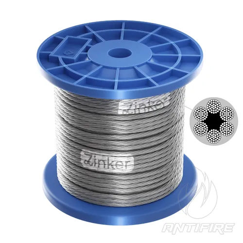 Трос сталевий оцинкований D10 мм 6х37, бухта 100 метрів (StZn) 