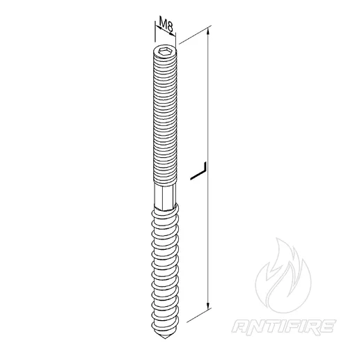 Шпилька двогвинтова з torx М8 L300  (фото 2)