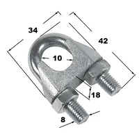 Затискач для троса D10 мм DIN741 (StgZn) thumb-2