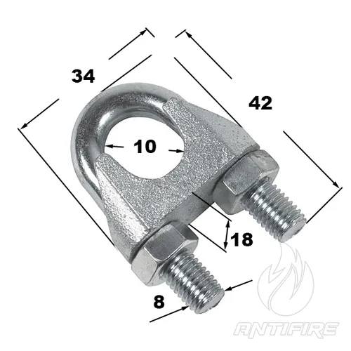 Затискач для троса D10 мм DIN741 (StgZn)  (фото 2)