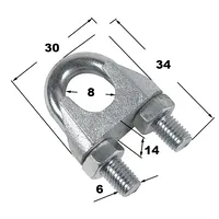 Затискач для троса D8 мм DIN741 (StgZn) thumb-2