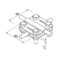 202011 З'єднувач Cross для дроту 2 пл. (StZn) thumb-3