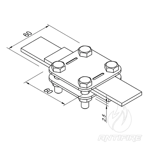 З'єднувач Cross для смуги 2 пл. (StZn)  (фото 3)