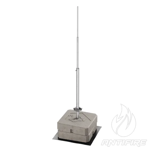 Блискавкоприймач з бетонною основою 4 м (Al) 