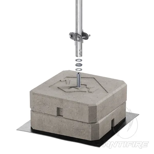 Блискавкоприймач з бетонною основою 4 м (Al)  (фото 3)