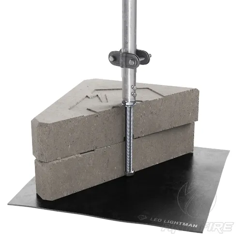 Блискавкоприймач з бетонною основою 4 м (Al)  (фото 6)