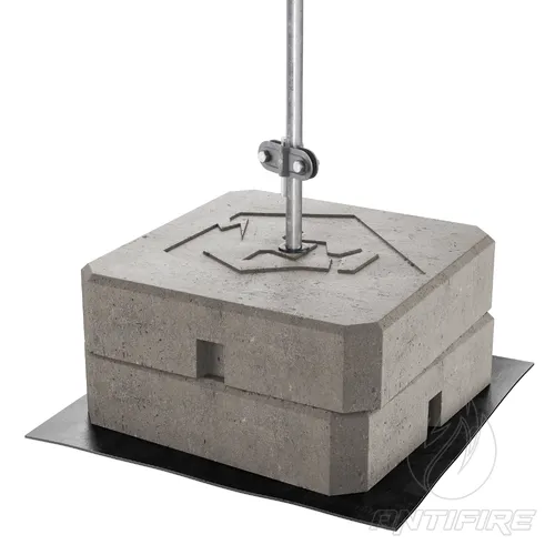 Блискавкоприймач з бетонною основою 3 м (Al)  (фото 2)