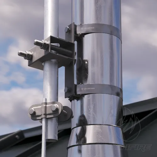 Блискавкоприймач з кріпленням до труби 5 м (Al/Ni)  (фото 10)