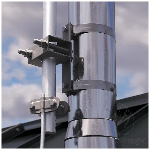 Блискавкоприймач з кріпленням до труби 4 м (Al/Ni)  (фото 10)