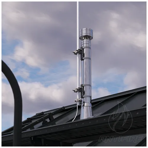 Блискавкоприймач з кріпленням до труби 4 м (Al/Ni)  (фото 9)