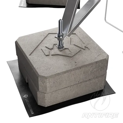 Блискавкоприймач з триногою 5 м (Al/Ni)  (фото 4)