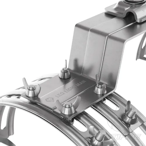 Блискавкоприймач на півкруглий гребінь даху 2 м (Ni/Al)  (фото 3)