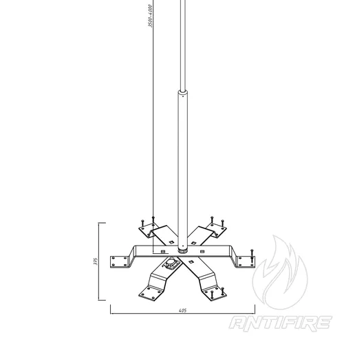 Блискавкоприймач на прямий дах 4 м (Ni/Al)  (фото 8)