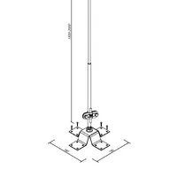 Блискавкоприймач на прямий дах 2 м (Ni/Al) thumb-6