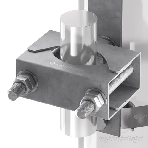 Хомут двойной для молниеприемника к трубе (Ni)  (фото 3)