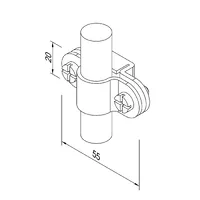 312011 Тримач блискавкоприймача Fix D16 (StZn) thumb-2