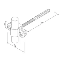 312011 Тримач блискавкоприймача Fix D16 (StZn) thumb-3