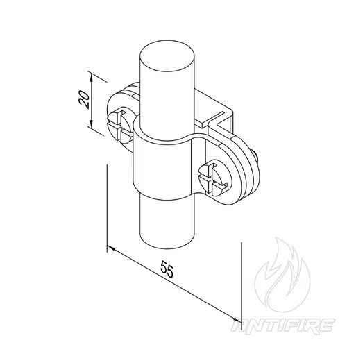 312011 Тримач блискавкоприймача Fix D16 (StZn)  (фото 2)