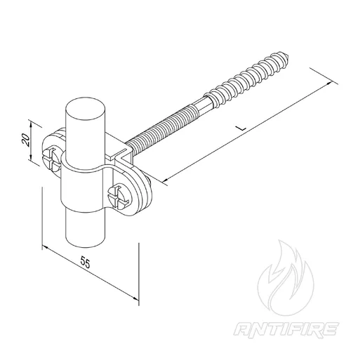 312011 Тримач блискавкоприймача Fix D16 (StZn)  (фото 3)