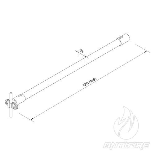 324019 Ізоляційна штанга L500 з Fix (Al/Gfk)  (фото 2)