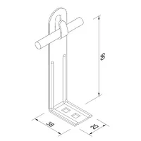 305011 Держатель L100 с крючком (StZn) thumb-2