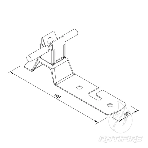 307133 Тримач прямий L140 з Niro (Ni)  (фото 2)