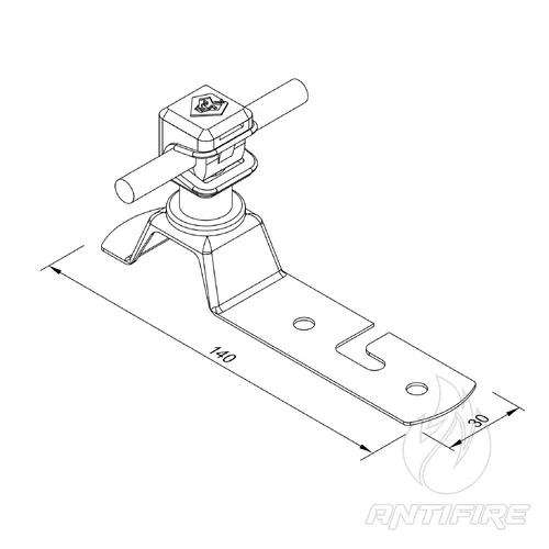 307013 Тримач прямий L140 з Clip (Ni/Pa)  (фото 2)