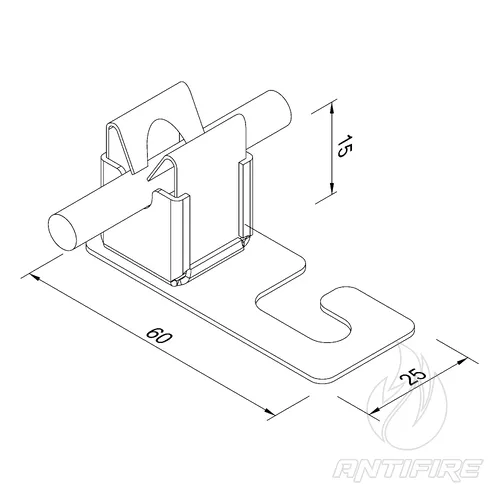303133 Тримач гаковий з Niro (Ni)  (фото 2)