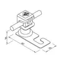 303013 Тримач гаковий з Clip (Ni/Pa) thumb-2