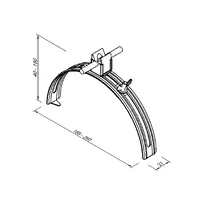 304133 Тримач на півкруглий гребінь даху з Niro (Ni) thumb-2