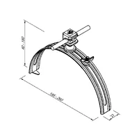 304013 Тримач на півкруглий гребінь даху з Clip (Ni/Pa) thumb-2