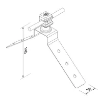 306013 Тримач на кутовий гребінь даху з Clip (Ni/Pa) thumb-2