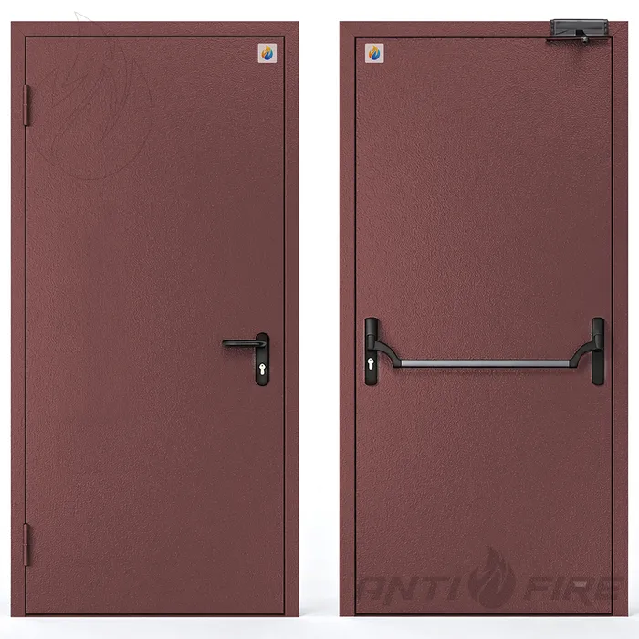 Двері протипожежні металеві глухі ДМП ЕІ60-1-2100х1000 