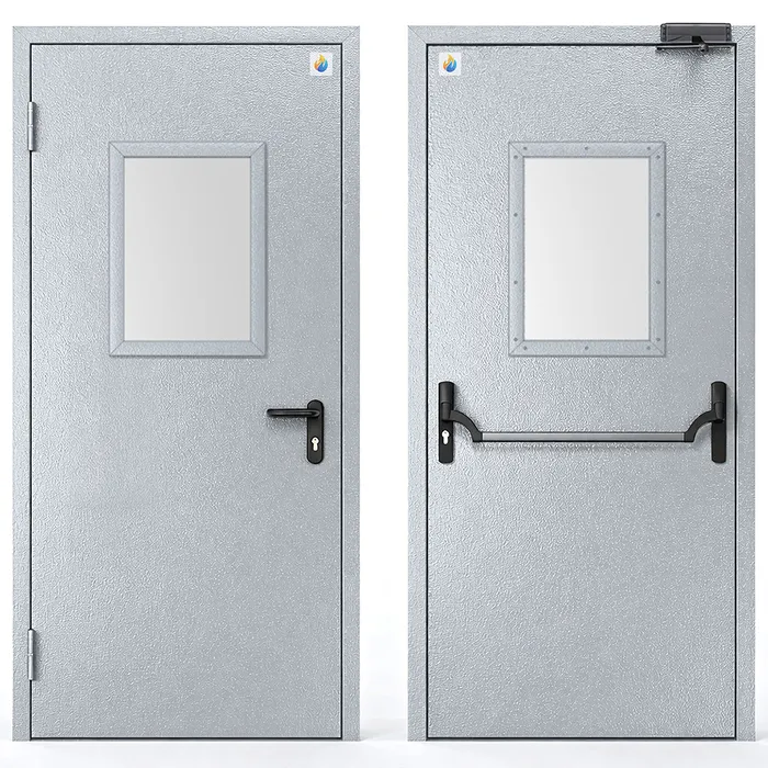 Двері протипожежні металеві зі склінням ДМП ЕІ60-1-2100х900  (фото 3)