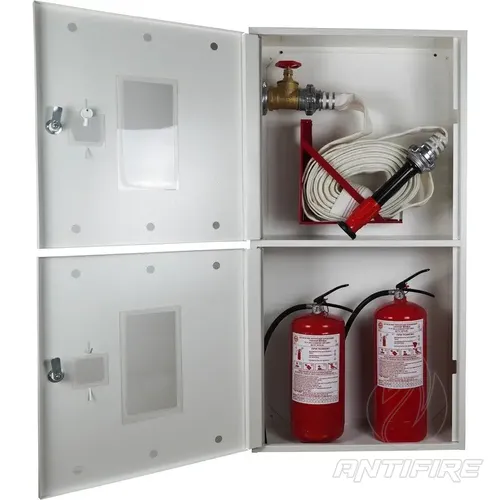 Кран-комплект ЄС-51-1-РСПК-50 (Шафа пожежна ШП-60/120-НС Біла) + 2 вогнегасника ВП-5 и ВП-6 
