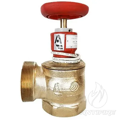 Кран пожежний з датчиком положення крану (ДППК) Ду 25 лат. кут. 90º (вн.-зов.) 