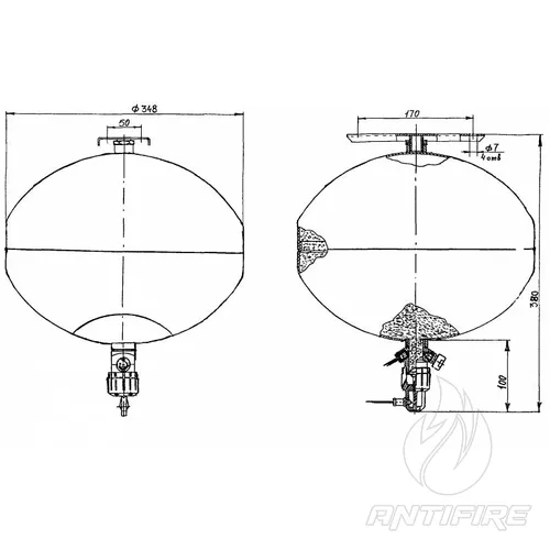 Модуль пожежогасіння настінний з сигналізатором тиску СПРУТ-12 (он) -01  (фото 5)