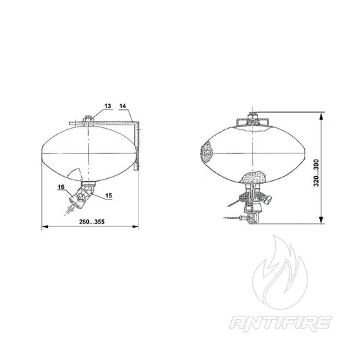 Модуль пожежогасіння настінний СПРУТ-9 (он) -02  (фото 7)