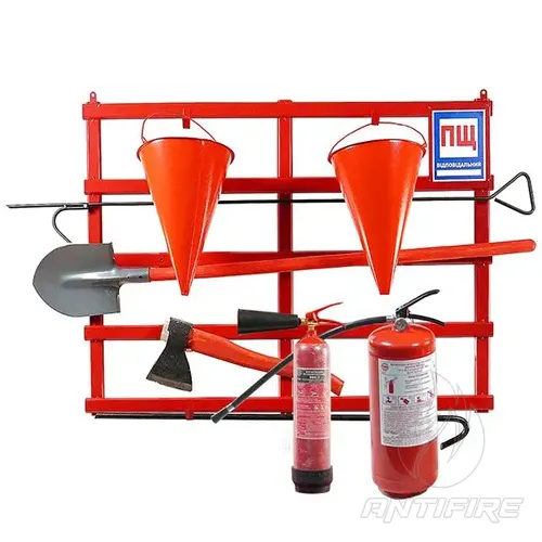 Щит пожежний (комплект 5в) + Вогнегасник ВП-5 (ОП-5) і Вогнегасник ВВК-2 (ОУ-3) 