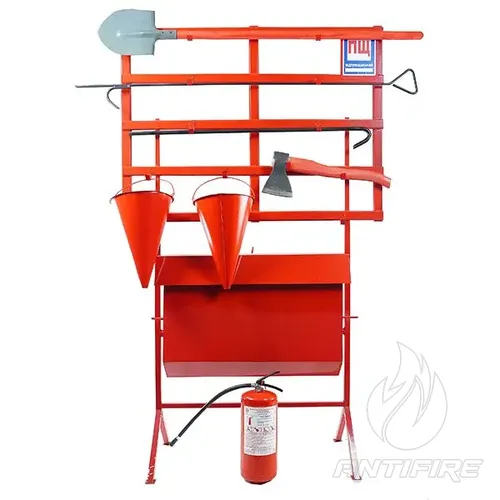 Стенд пожежний з щитом відкритого типу (комплект 5)  + Вогнегасник порошковий ВП-5 (ОП-5) 