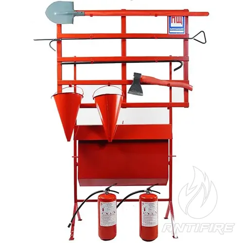 Стенд пожежний з щитом відкритого типу (комплект 5)  + 2 Вогнегасника порошкових ВП-5 (ОП-5) 