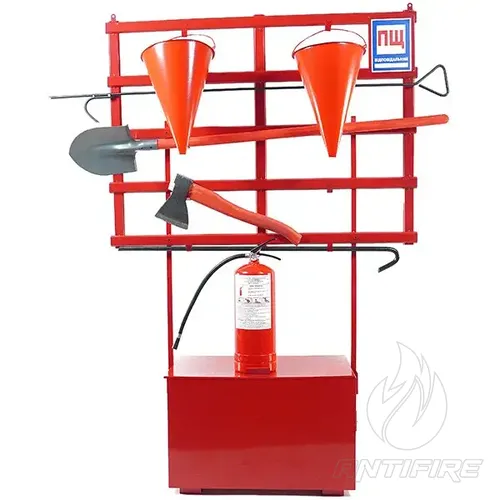 Стенд пожежний з щитом відкритого типу (комлект 5с) + Вогнегасник порошковий ВП-6 (ОП-6) 